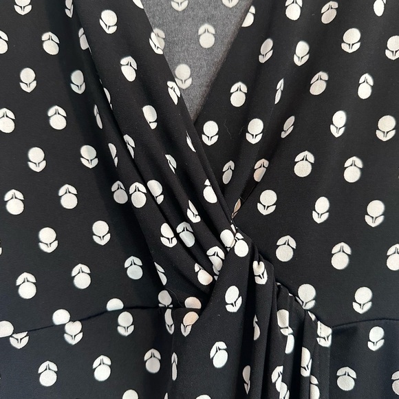 Banana Republic Black & White Polka Dot Wrap Dress Size XS - Picture 4 of 6